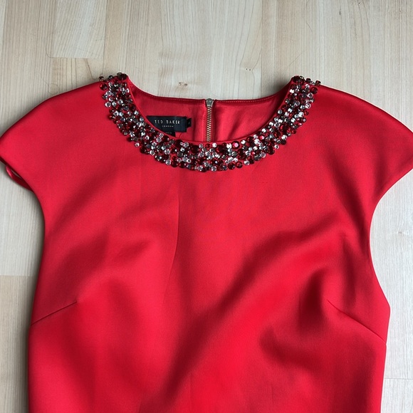 TED BAKER 'Cadyee' high neck bodycon midi dress - Picture 2 of 7